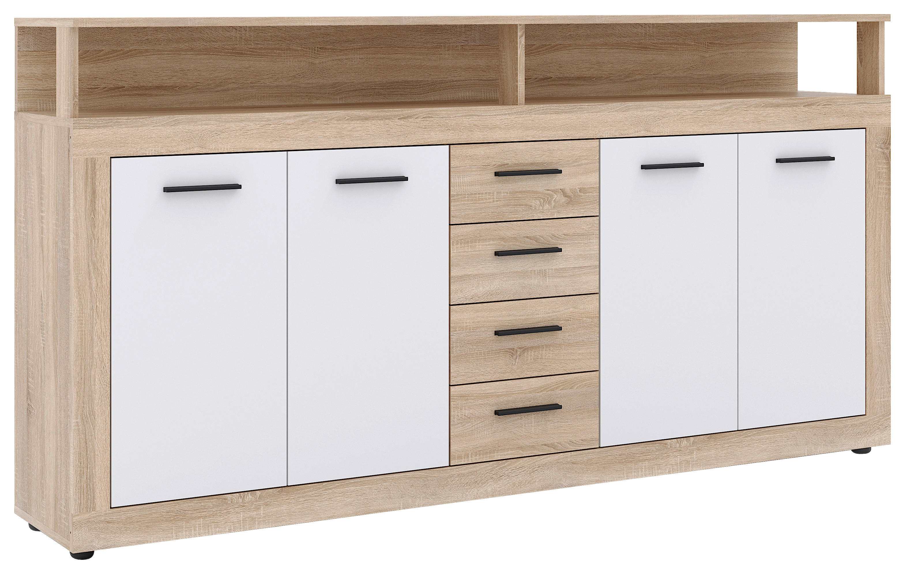 Kommode LUNA XXL Eiche Sonoma Nachbildung weiß matt B/H/T: ca. 190x95,9x31,9 cm LUNA XXL - Eiche/weiß (190,00/95,90/31,90cm) - WIPMEB