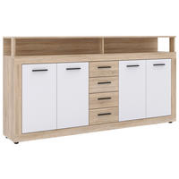 Kommode LUNA XXL Eiche Sonoma Nachbildung weiß matt B/H/T: ca. 190x95,9x31,9 cm LUNA XXL - Eiche/weiß (190,00/95,90/31,90cm) - WIPMEB