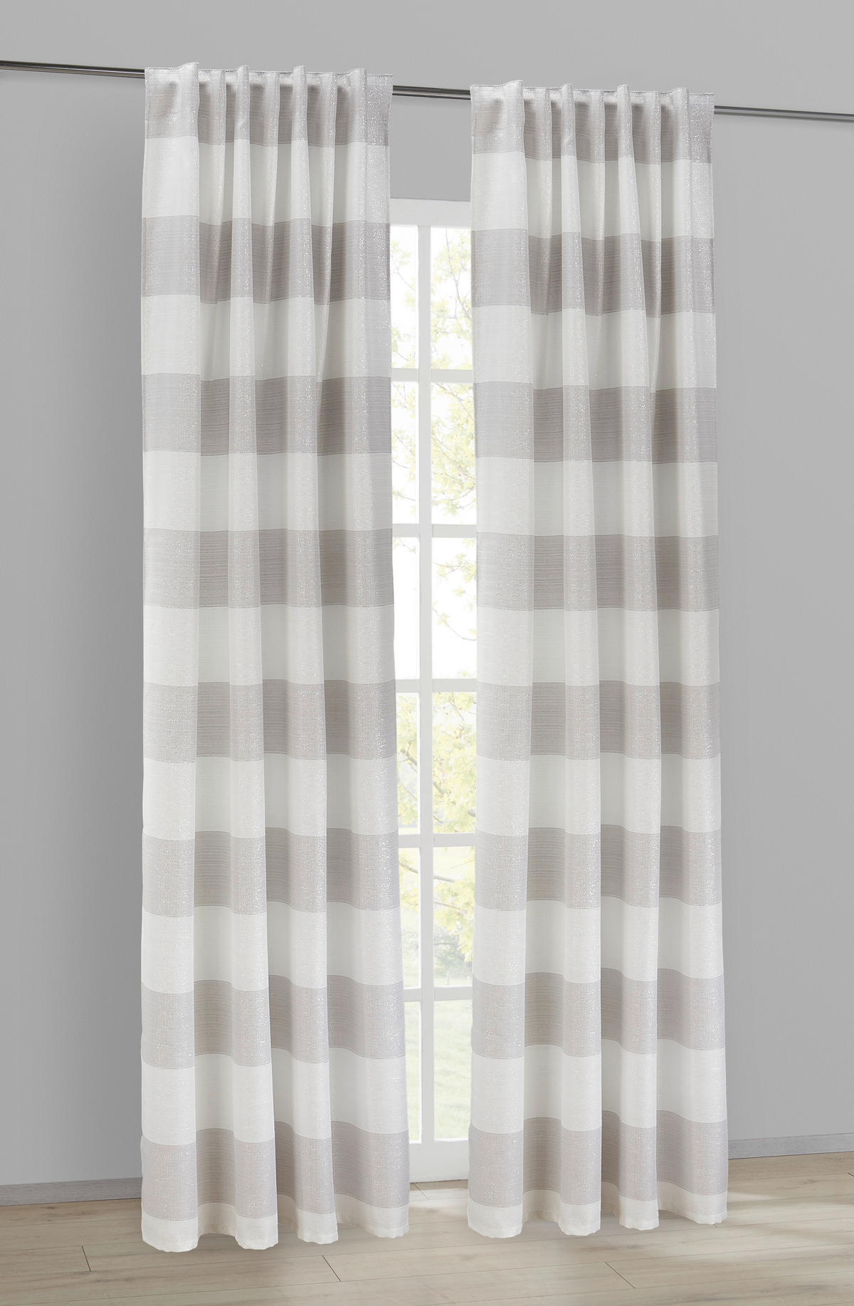 Kombivorhang Stevie silber B/L: ca. 140x245 cm Stevie - silber (140,00/245,00cm) - POCOline