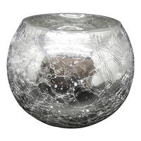 POCOline Windlicht silber Glas Windlicht_Crackle - silber - POCOline