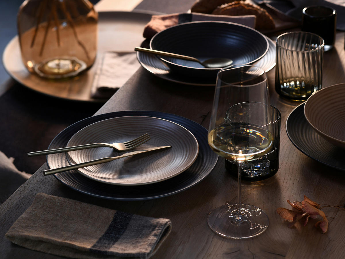 CreaTable Teller-Set Catania sand Steinzeug Catania - sand/grau - CreaTable