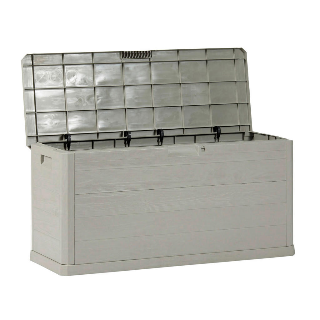 Thumbnail - Toomax Aufbewahrungsbox Woodys grau Kunststoff B/H/L: ca. 56x45x117 cm
