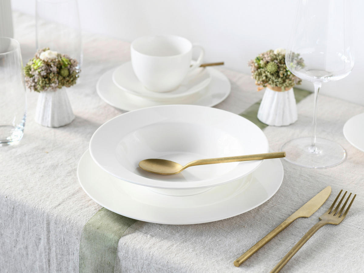 CreaTable Kombiservice Fleur Royal cremeweiß Porzellan 30 tlg. Fleur Royal - cremeweiß - CreaTable
