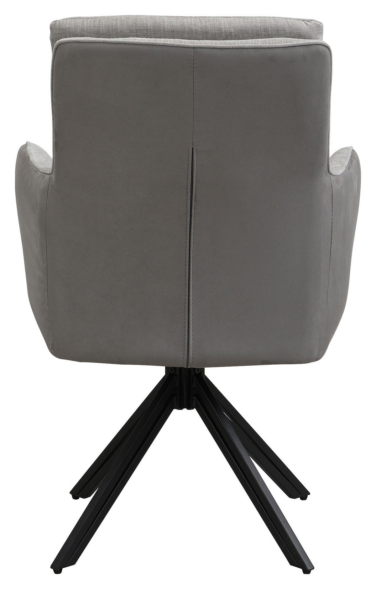 Stuhl TINO schwarz grau Metall Microfaser B/H/T: ca. 62x94x70 cm TINO - schwarz/grau (62,00/94,00/70,00cm) - byLIVING
