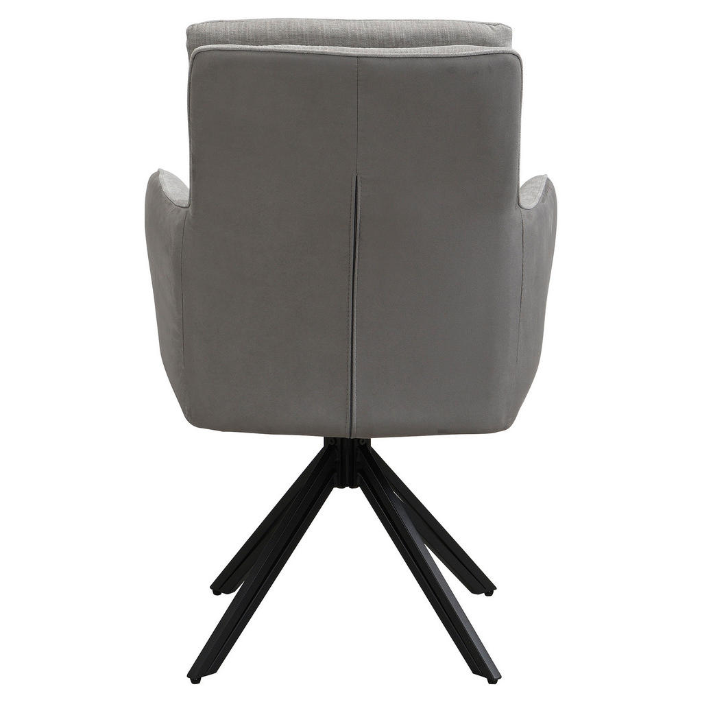 Thumbnail - Stuhl TINO schwarz grau Metall Microfaser B/H/T: ca. 62x94x70 cm