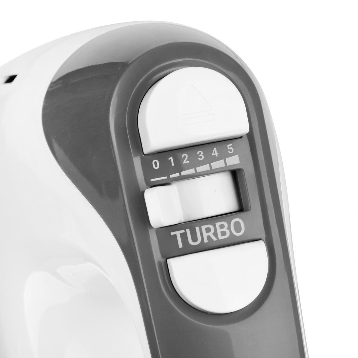 Emerio Handmixer HM-130365 weiß Kunststoff Edelstahl B/H/T: ca. 9x15x19 cm Handmixer HM-130365 - weiß (9,00/15,00/19,00cm) - Emerio