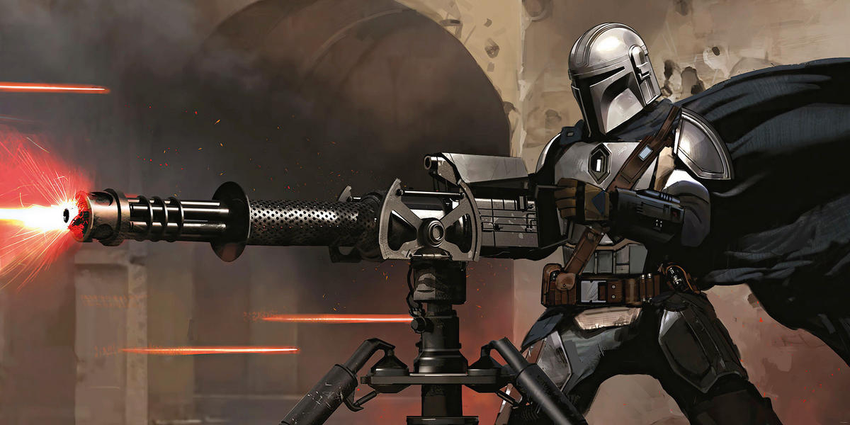 Komar Fototapete Star Wars The Mandalorian Blaster B/H: ca. 500x250 cm Star Wars The Mandalorian Blaster - (500,00/250,00cm) - Komar