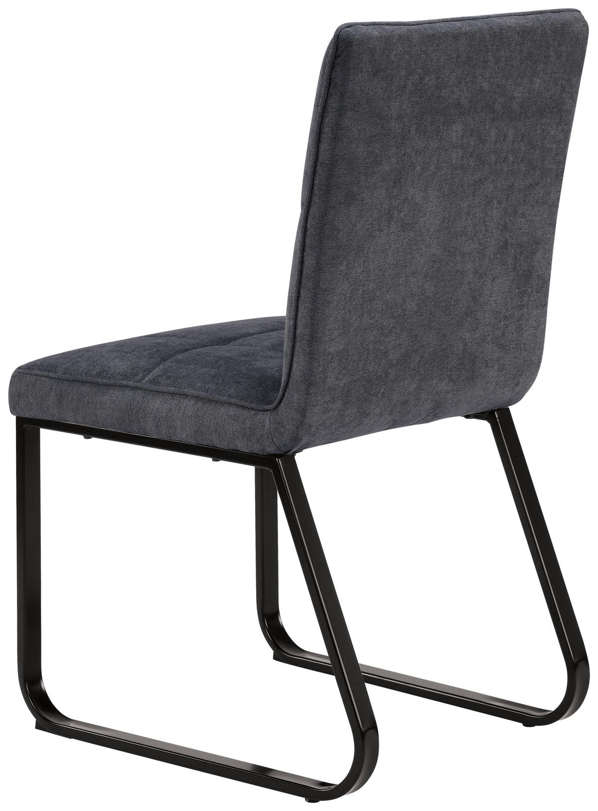 Stuhl TALEA  2er-Set dunkelgrau schwarz Webstoff Metall B/H/T: ca. 46x86x55 cm TALEA  2er-Set - schwarz/dunkelgrau (46,00/86,00/55,00cm) - byLIVING