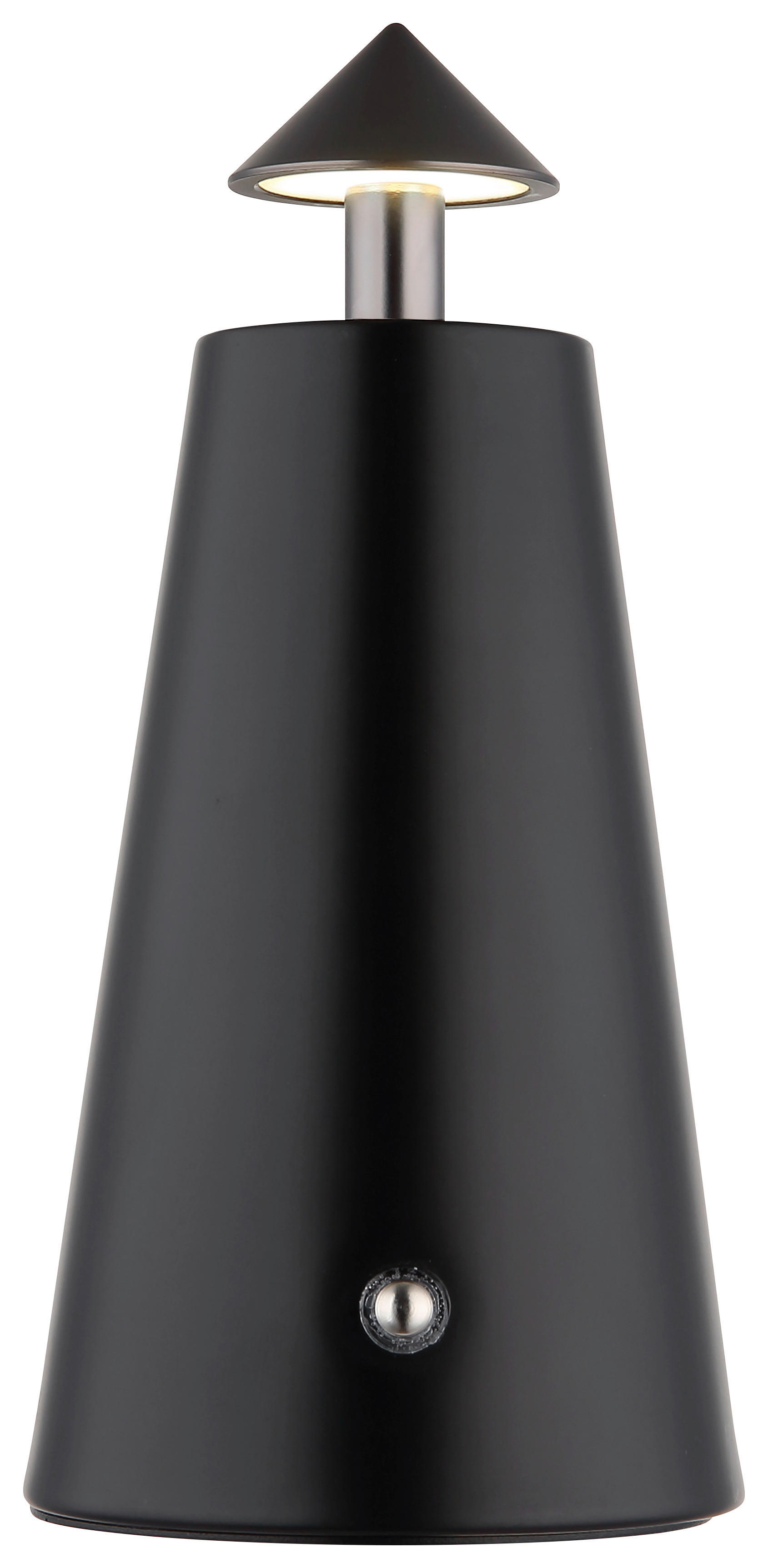 GLOBO LED-Tischleuchte mattschwarz Chrom Metall Kunststoff Stein H/D: ca. 19x9 cm 1 Brennstellen LIVA - Chrom/mattschwarz (9,00/19,00cm) - GLOBO