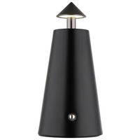 GLOBO LED-Tischleuchte mattschwarz Chrom Metall Kunststoff Stein H/D: ca. 19x9 cm 1 Brennstellen LIVA - Chrom/mattschwarz (9,00/19,00cm) - GLOBO