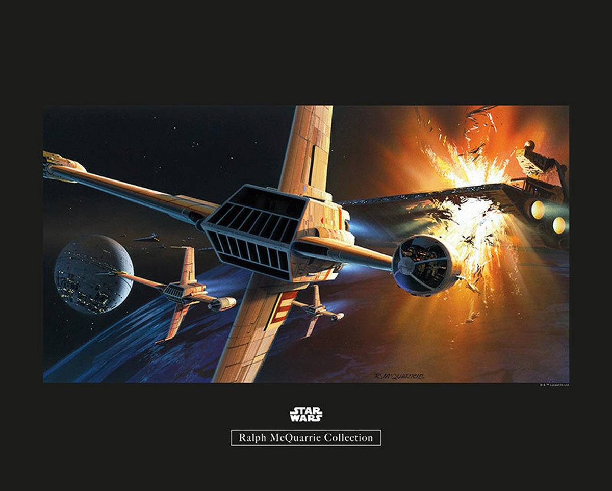 Komar Poster Star Wars Classic RMQ Endor Orbit W Star Wars - Intro B/L: ca. 50x40 cm Star Wars Classic RMQ Endor Orbit W - (50,00/40,00cm) - Komar