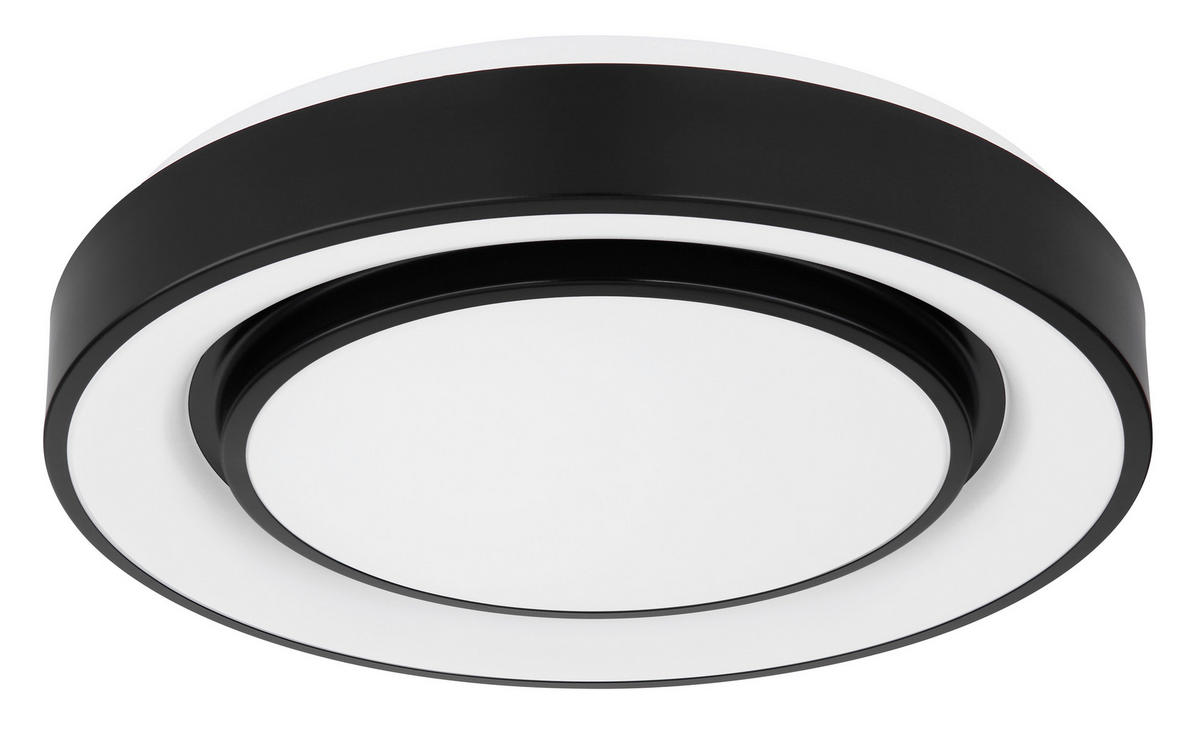 GLOBO Deckenleuchte SULLY 41368-24 schwarz Opal Metall Kunststoff H/D: ca. 7,5x38 cm SULLY - schwarz/Opal (38,00/7,50cm) - GLOBO