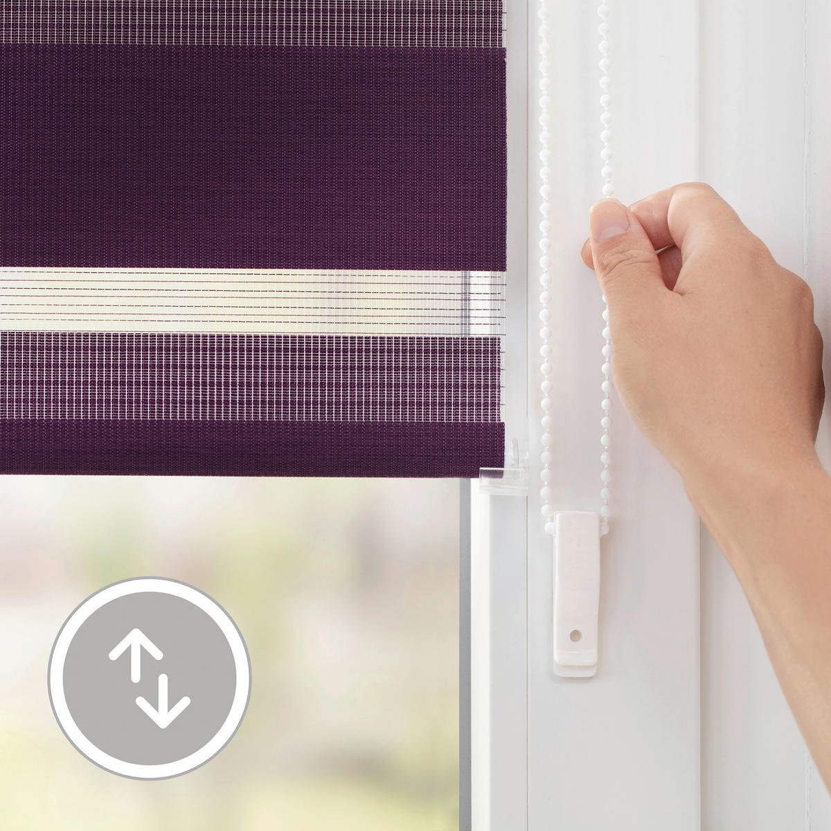 Doppelrollo Duo brombeer B/L: ca. 50x150 cm Duo - brombeer (50,00/150,00cm) - LICHTBLICK