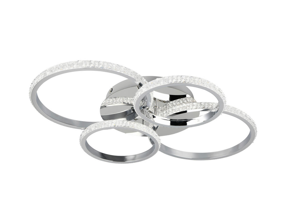 Reality LED-Deckenleuchte Chrom Metall B/H/L: ca. 8,5x49,5x65,5 cm LED-Deckenleuchte_Cires - Chrom (65,50/8,50/49,50cm) - Reality