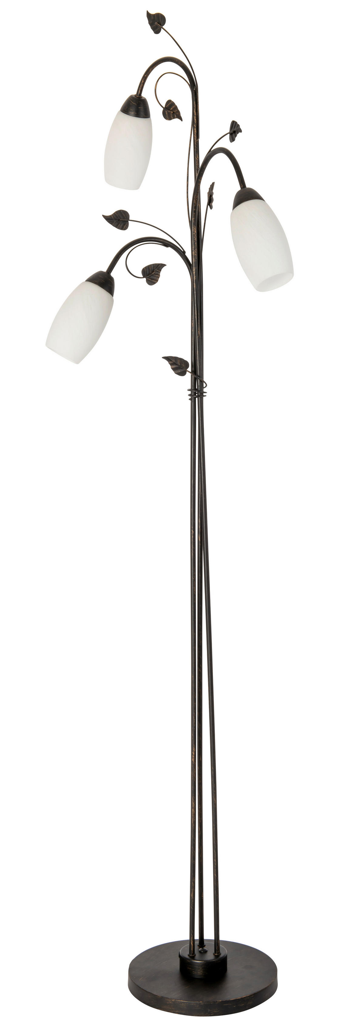 Nowa Stehleuchte 40800323 rostfarbig weiß Glas Metall H: ca. 160 cm E14 3 Brennstellen VENEZIA - rostfarbig/weiß (160,00cm) - Nowa