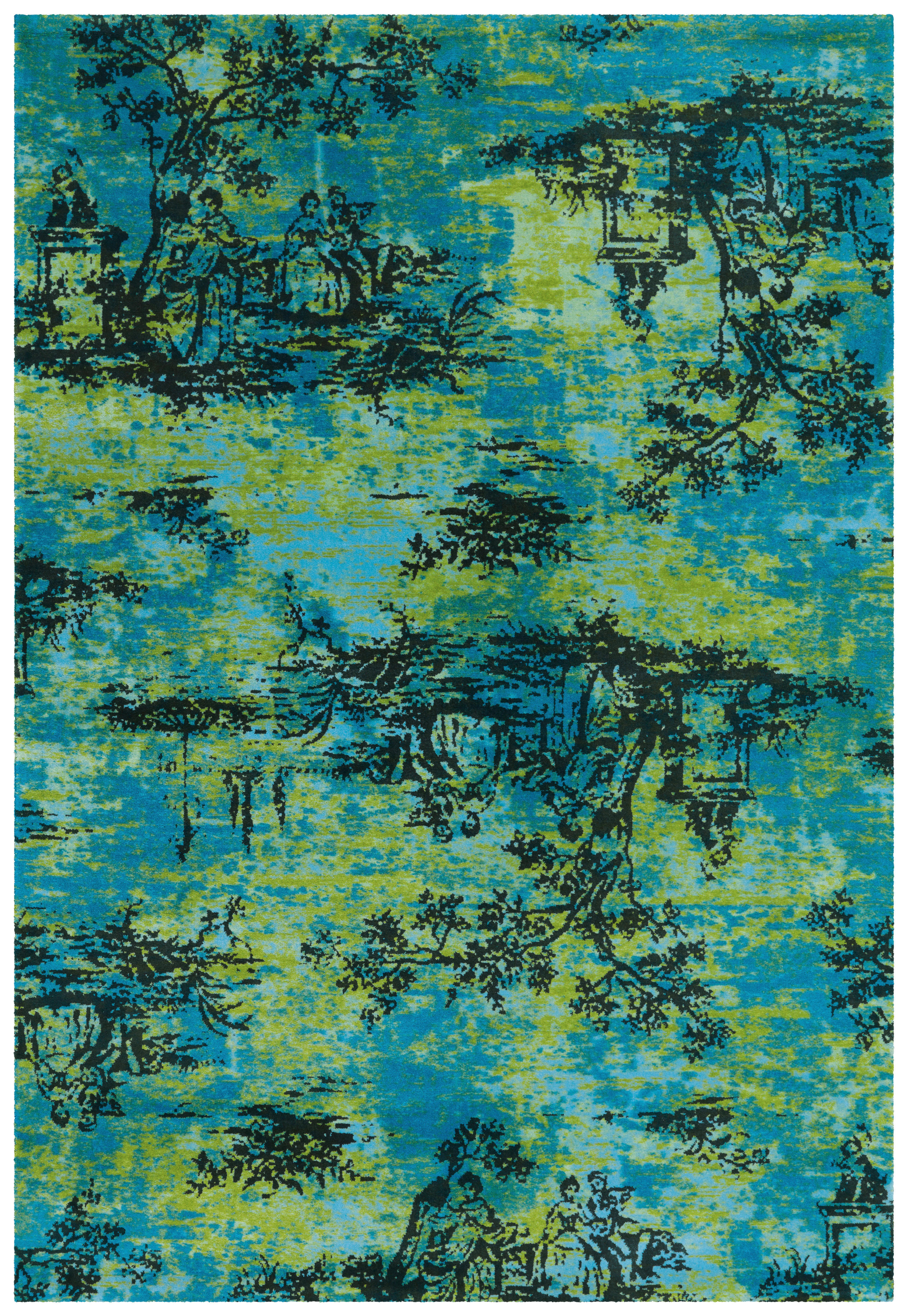 Arte Espina Flachflorteppich Vintage 5206 hellblau B/H/L: ca. 170x0,4x240 cm Vintage 5206 - hellblau (240,00/170,00/0,40cm) - Arte Espina