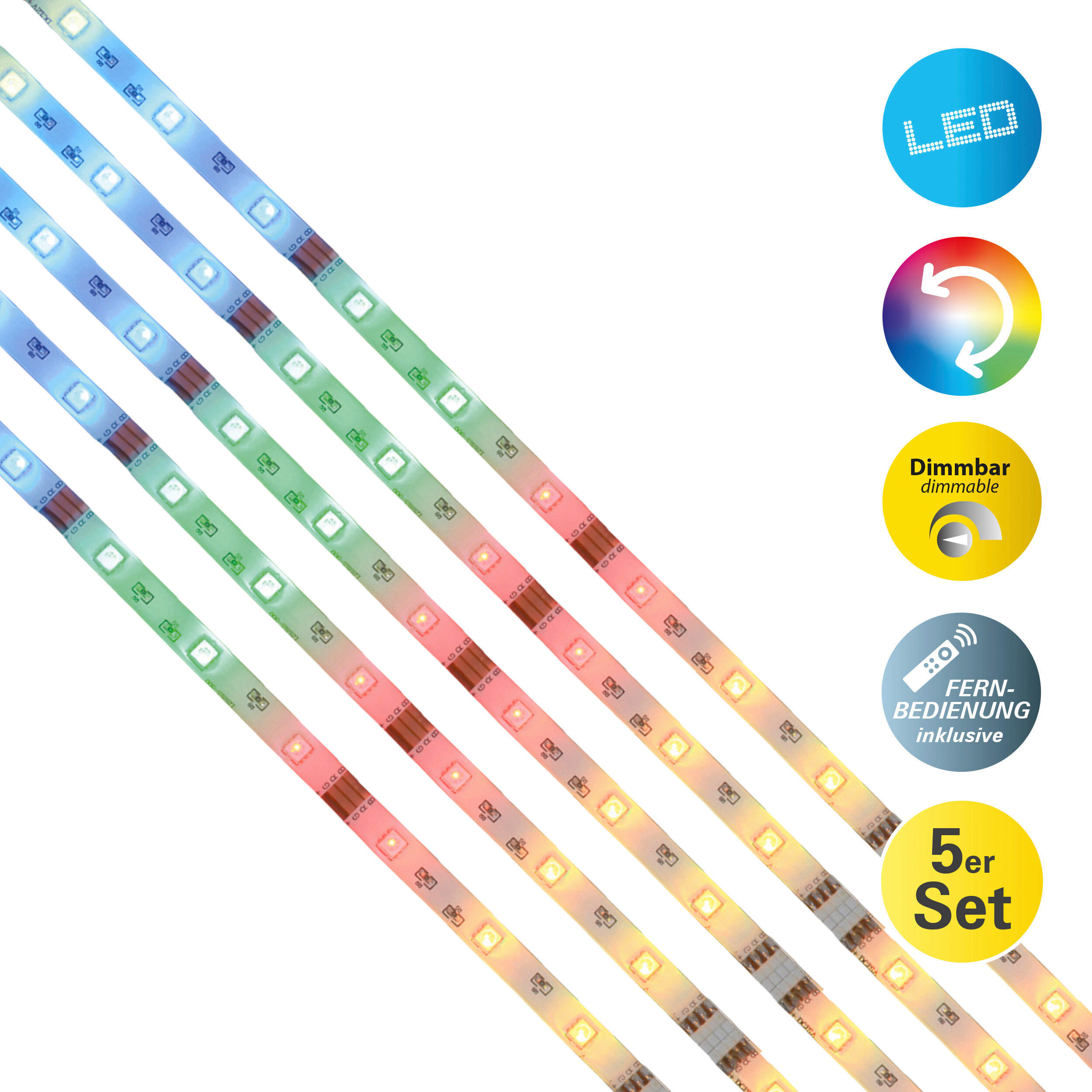 Thumbnail - Näve Leuchten LED-Stripe 5122161 multicolor Kunststoff B/H/T: ca. 1x0,2x100 cm