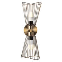 Opviq Wandleuchte Zeyno bronze Metall B/H/T/L/D: ca. 16x48x16x16x16 cm E27 2 Brennstellen Zeyno - bronze (16,00/16,00/48,00cm) - Opviq