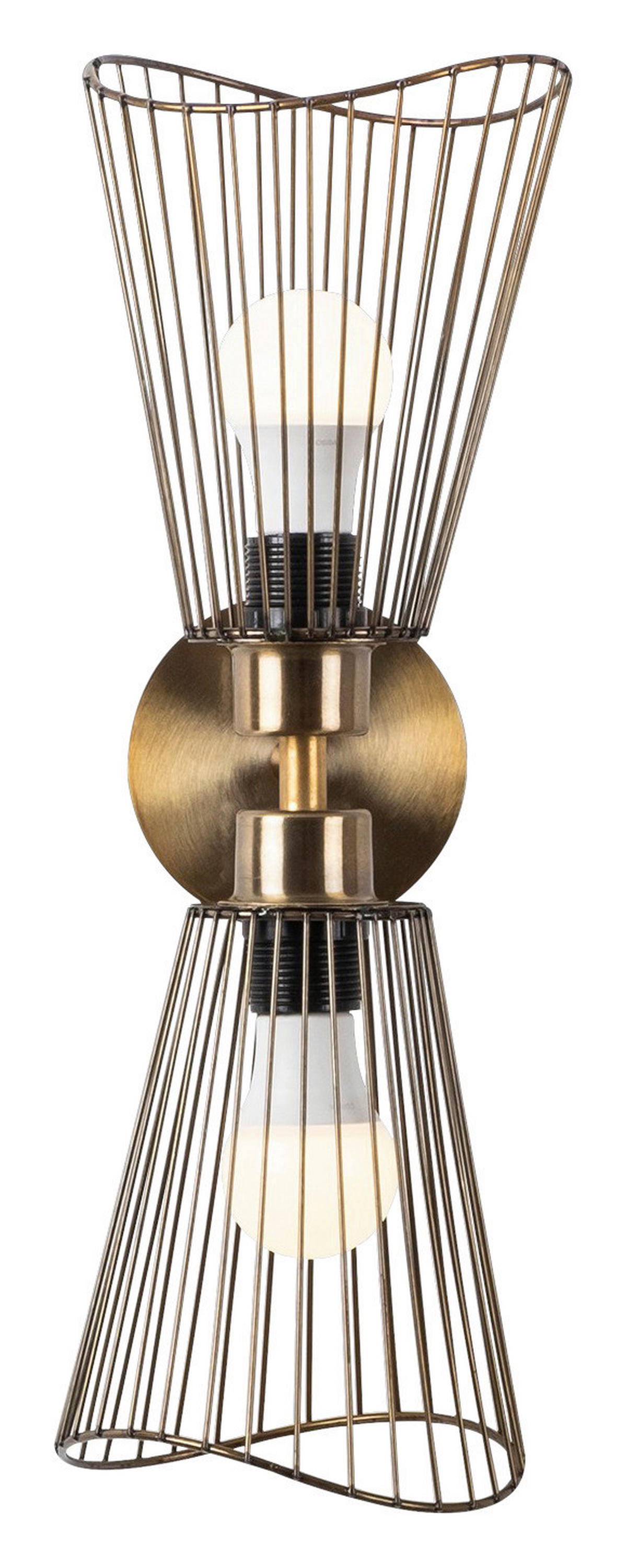 Opviq Wandleuchte Zeyno bronze Metall B/H/T/L/D: ca. 16x48x16x16x16 cm E27 2 Brennstellen Zeyno - bronze (16,00/16,00/48,00cm) - Opviq