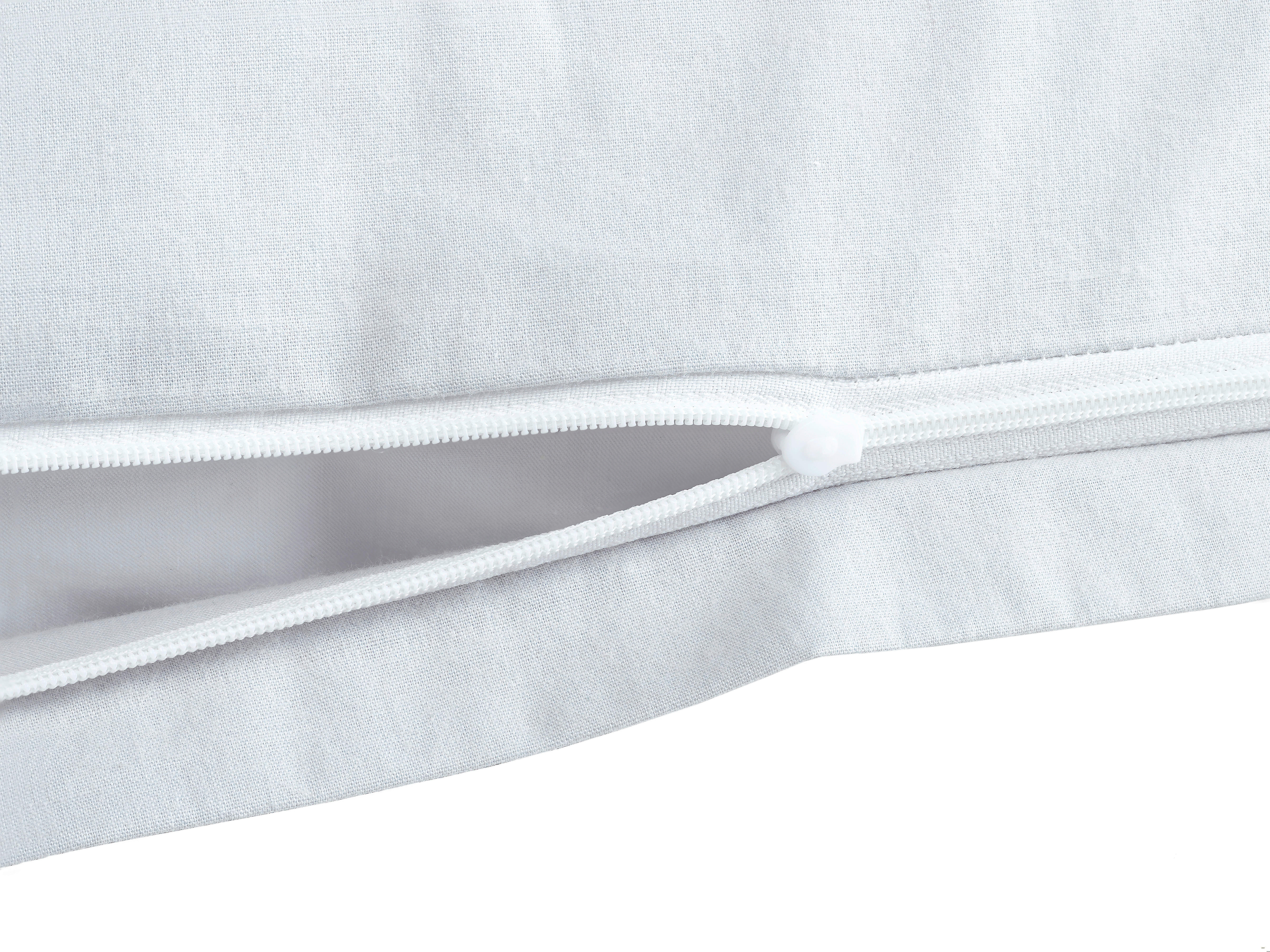 Kissenhülle Renforce Kissenbezug-Renforce_2erPack 40x80 - silber (40,00/80,00cm)