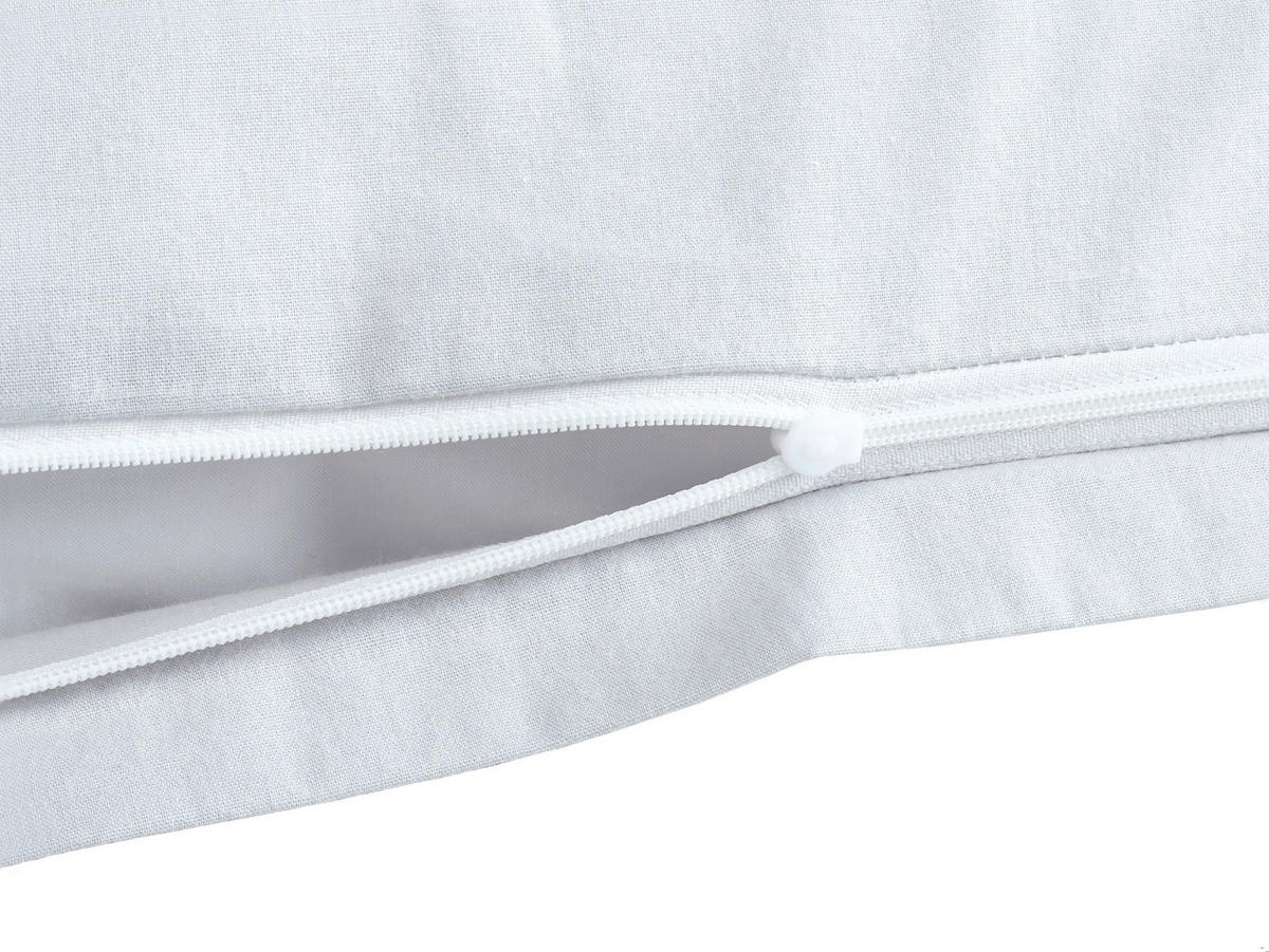 Kissenhülle Renforce Kissenbezug-Renforce_2erPack 80x80 - silber (80,00/80,00cm)