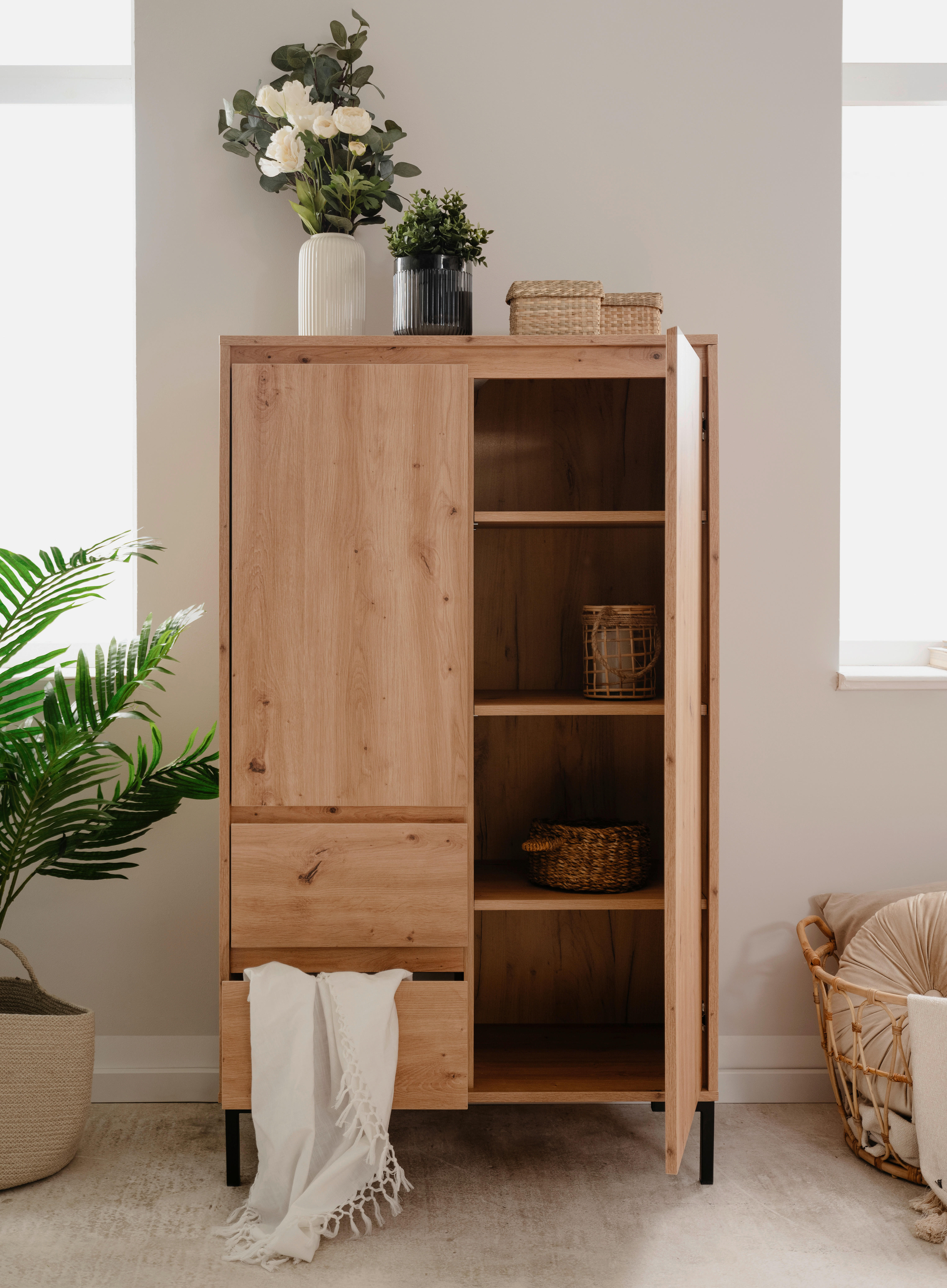 Highboard Korsika B/H/T: ca. 81x139x40 cm Korsika - (81,00/139,00/40,00cm)