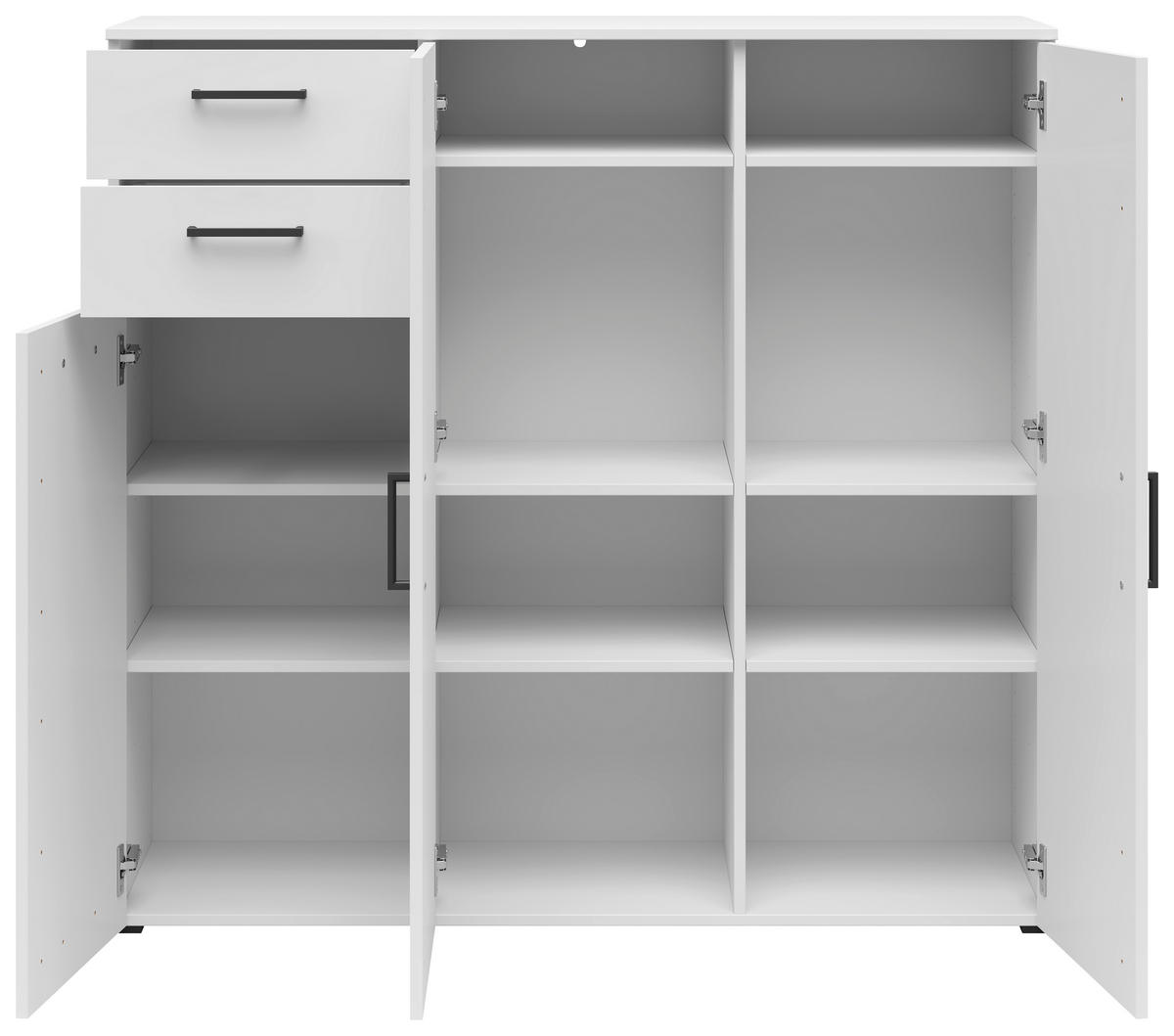 Kommode Multi-Stauraum Typ 33 weiß B/H/T: ca. 120x115x40 cm Multi-Stauraum Typ 33 - weiß (120,00/115,00/40,00cm)