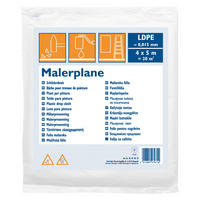 Abdeckplane B/L: ca. 400x500 cm Malerplane LDPE 15my 20qm - (400,00/500,00cm) - easypro.