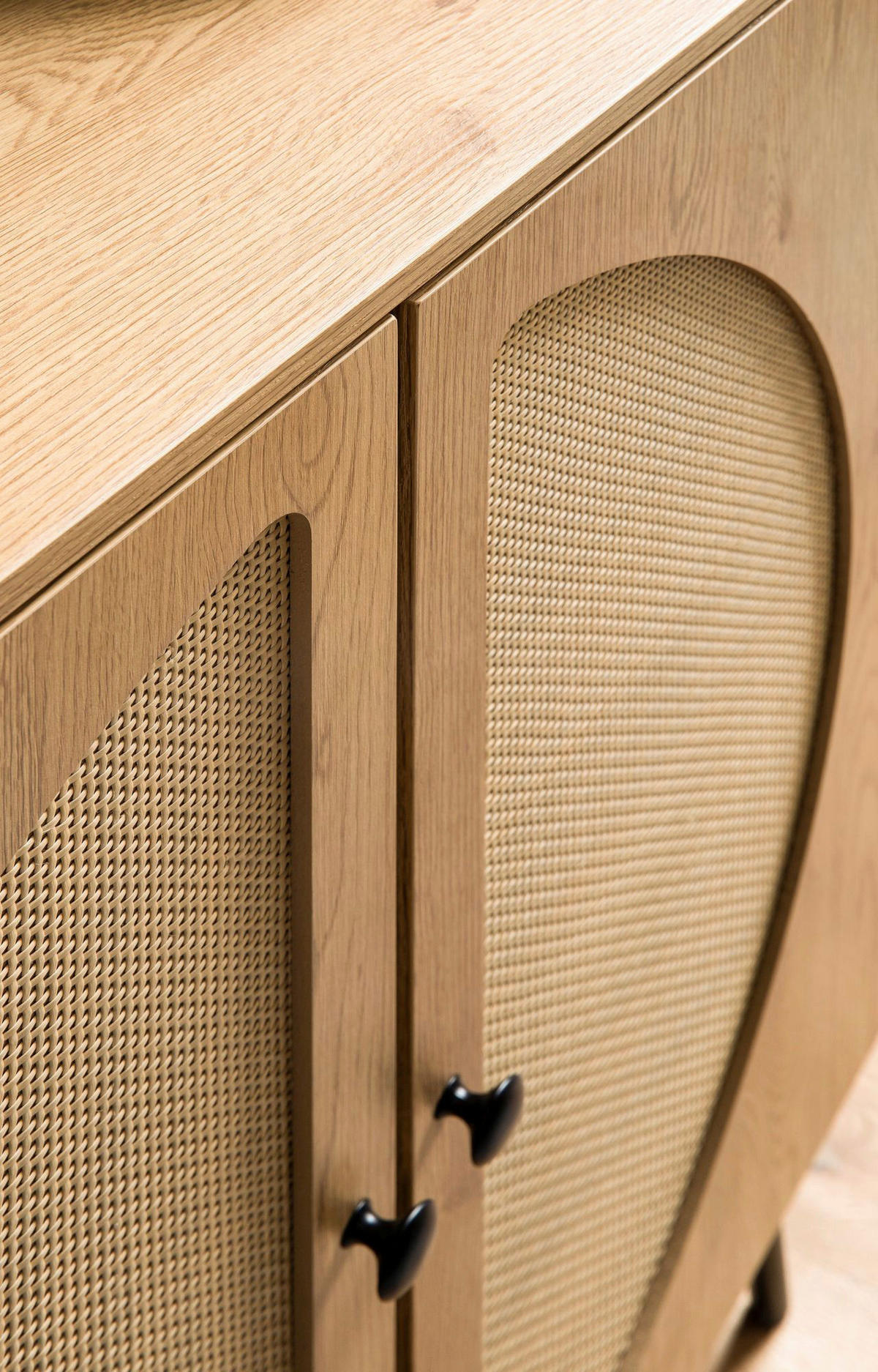Sideboard natur Eiche Optik B/H/T: ca. 80x103x39 cm Sideboard - natur (80,00/103,00/39,00cm) - Wohnling