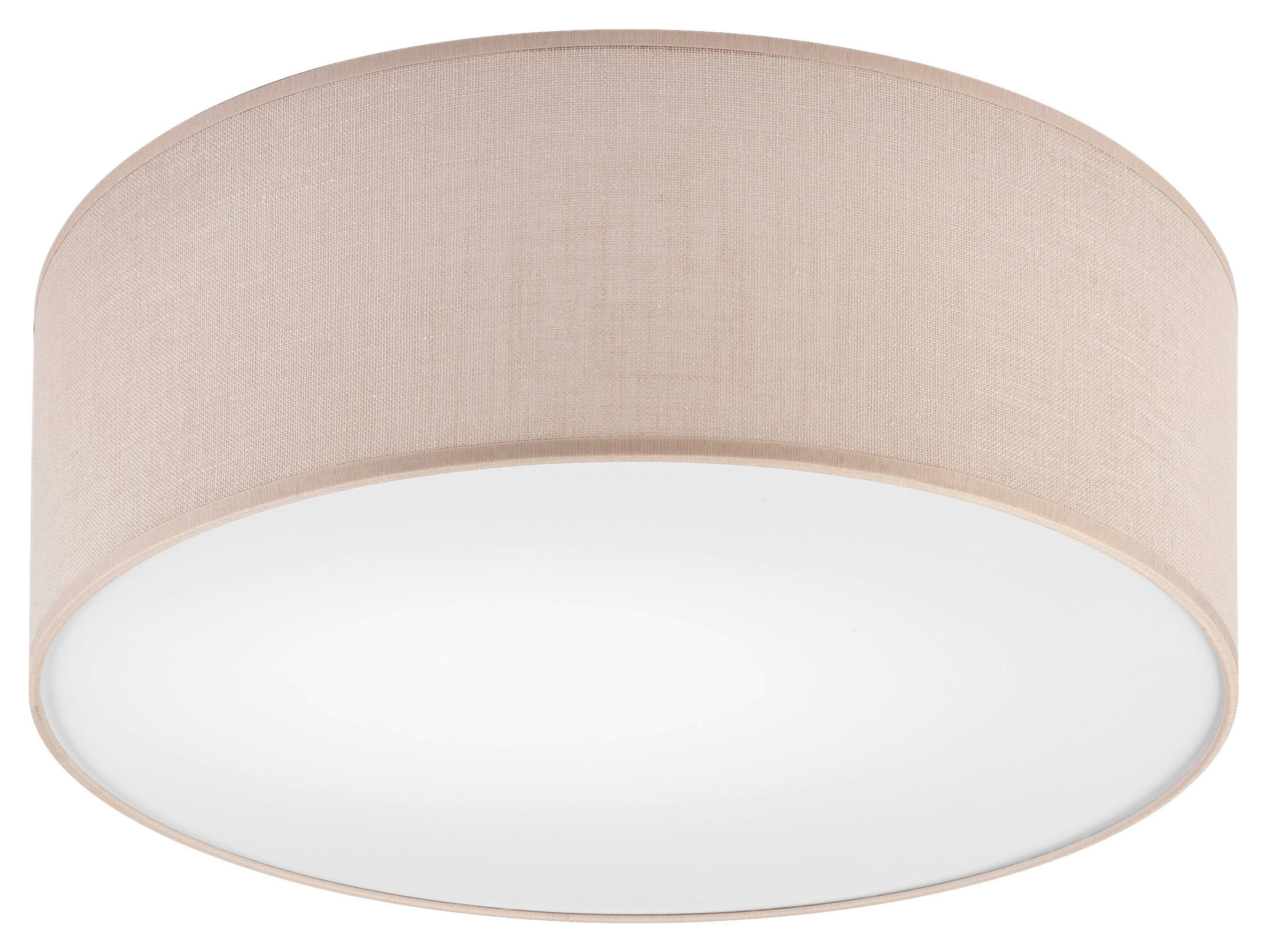 Lamkur Deckenleuchte VIVIAN 48413 beige PVC Textil Kunststoff H/L: ca. 13x35 cm E27 1 Brennstellen Vivian - beige (35,00cm) - Lamkur