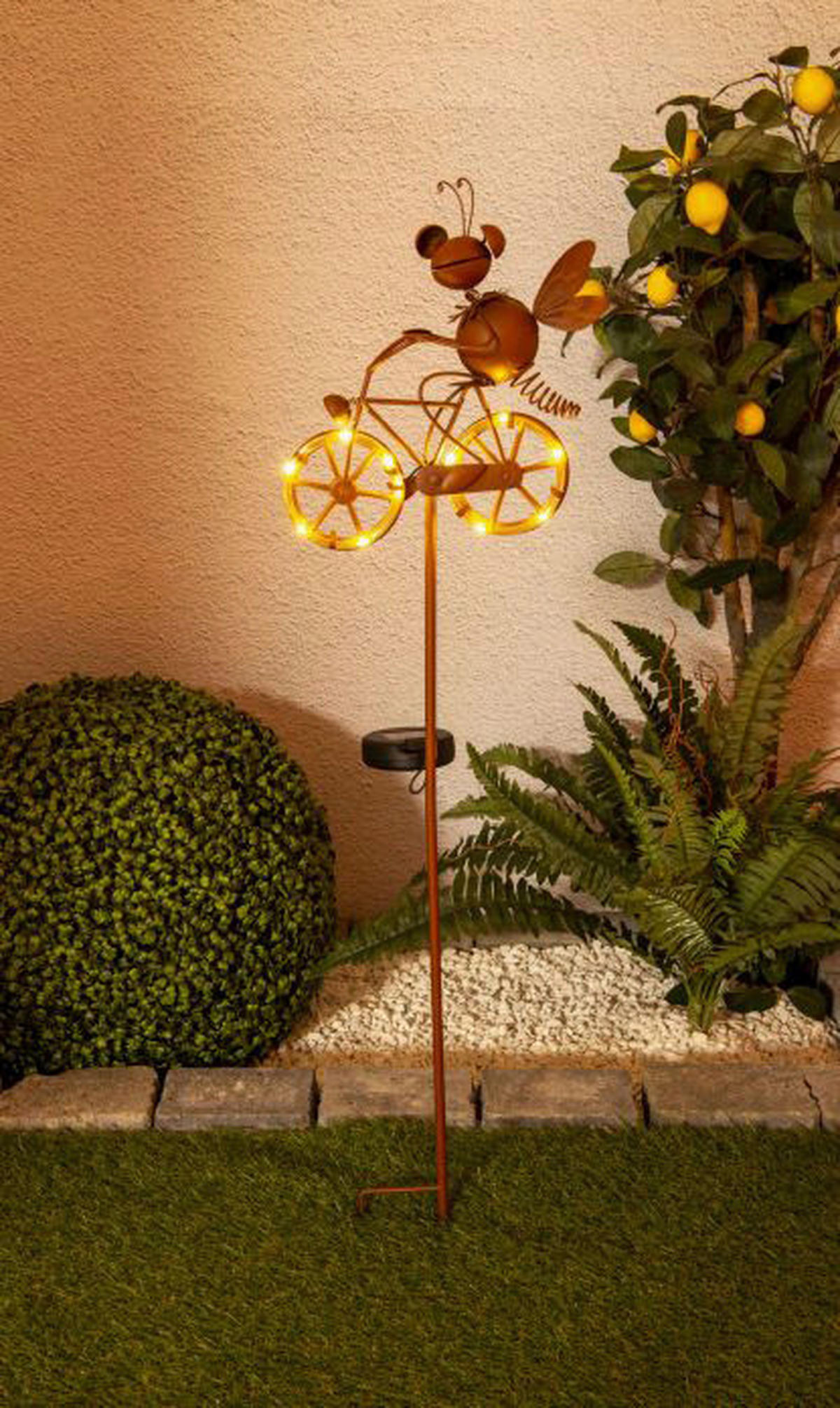 LED-Solar Erdspieß NV5282414 braun Eisen B/H/L: ca. 14x88x22 cm LED-Solar Erdspieß - braun (22,00/14,00/88,00cm) - Näve Leuchten