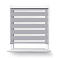 Doppelrollo mit Blende Easy Fix silber B/L: ca. 55x160 cm Easy Fix - silber (55,00/160,00cm) - POCOline