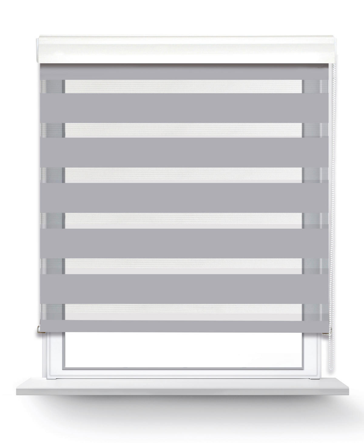 Doppelrollo mit Blende Easy Fix silber B/L: ca. 55x160 cm Easy Fix - silber (55,00/160,00cm) - POCOline