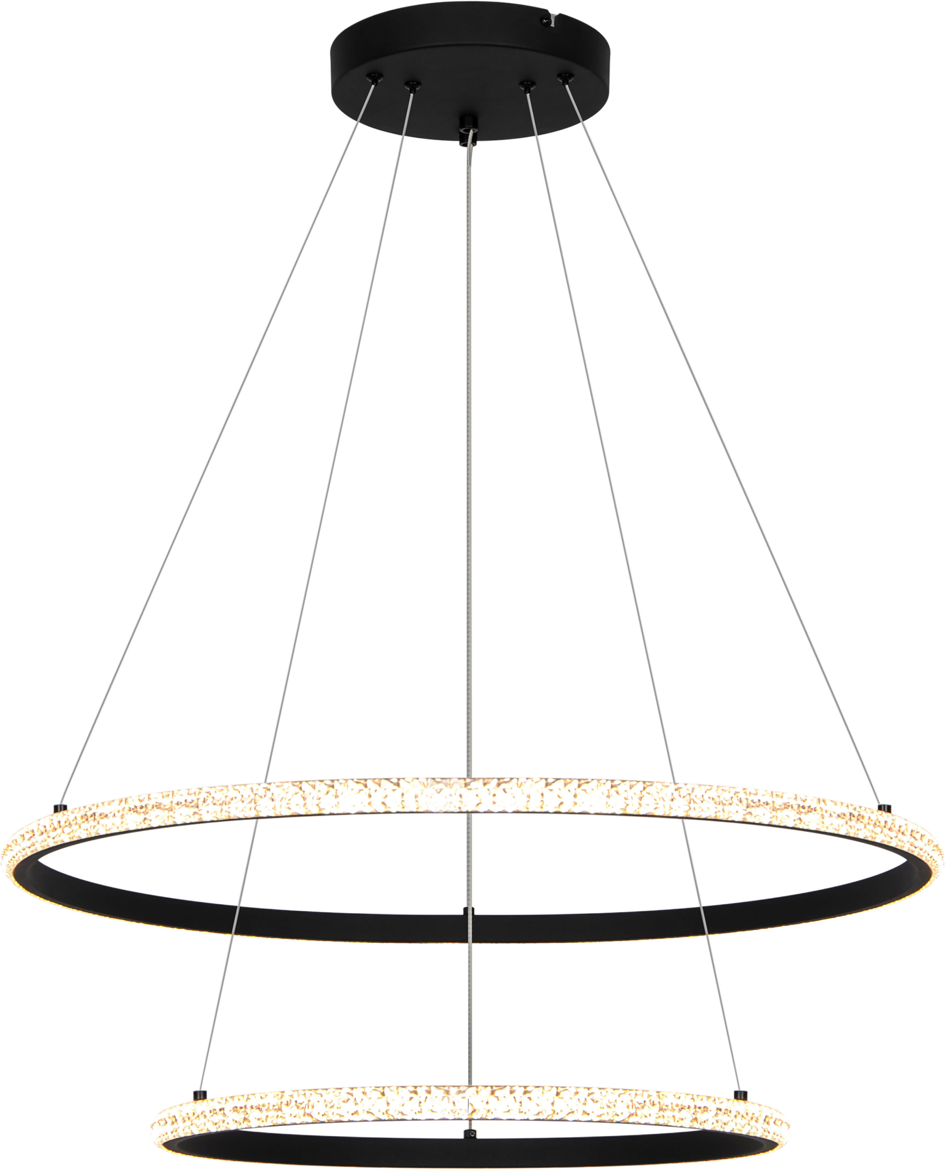 Thumbnail - POCOline LED-Pendelleuchte schwarz Metall Acryl H/D: ca. 120x60 cm