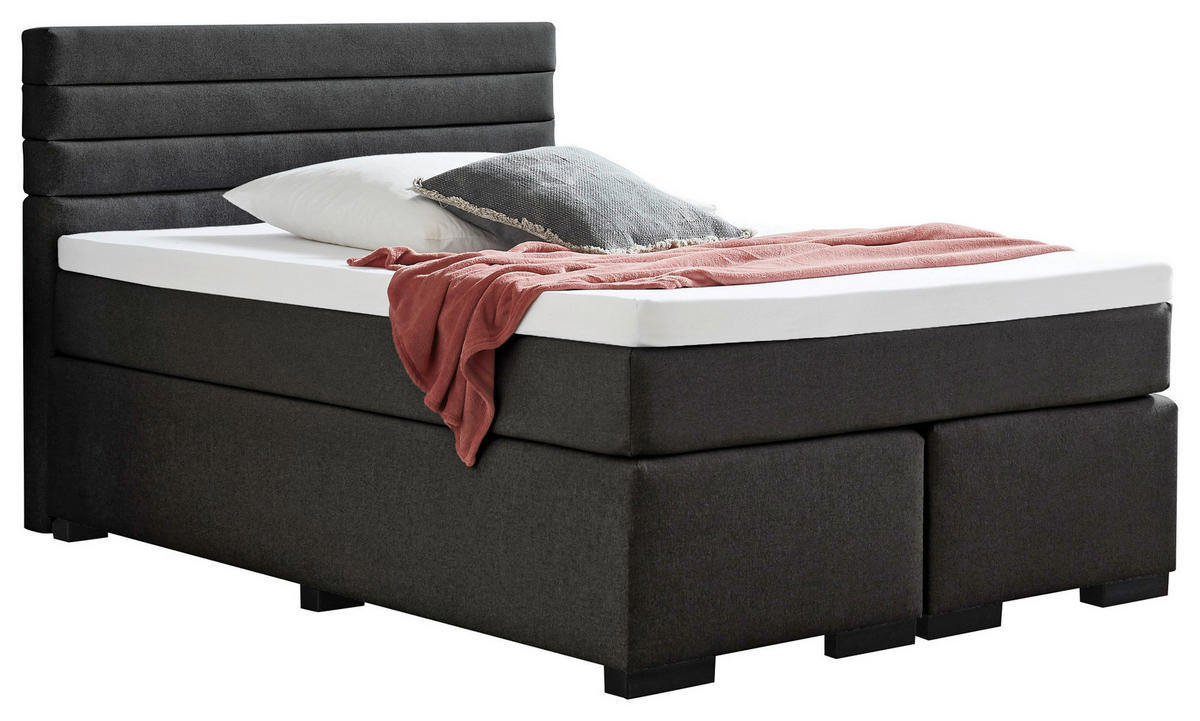 Boxspringbett Kokomo anthrazit Liegefläche B/L: ca. 140x200 cm Kokomo - anthrazit (140,00/211,00cm)