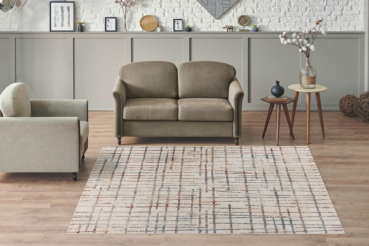 360Living Teppich Jaka creme B/L: ca. 160x230 cm Jaka - creme/multicolor (160,00/230,00cm) - 360Living