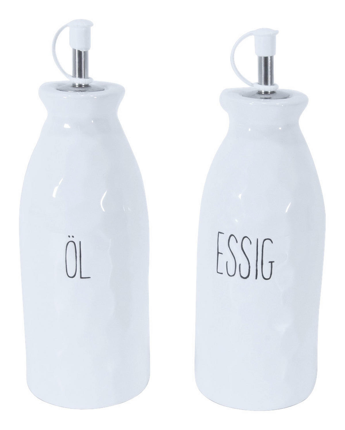 Essig und Öl-Set weiß Porzellan Essig-/u.Ölset - weiß