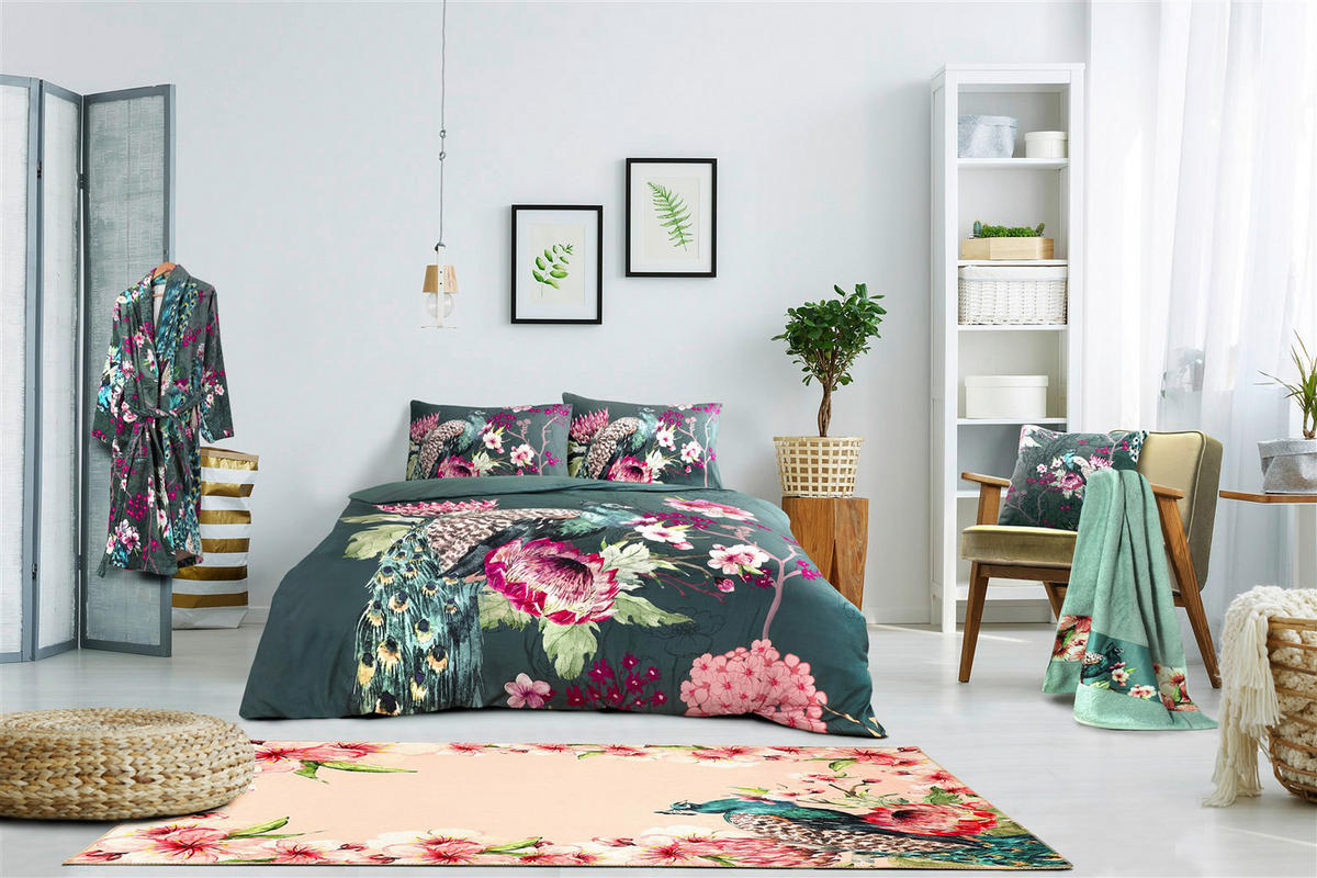 Kenda Sand Flachgewebeteppich Blossom 125 creme B/L: ca. 80x150 cm Blossom 125 - creme/mehrfarbig (80,00/150,00cm) - Kenda Sand