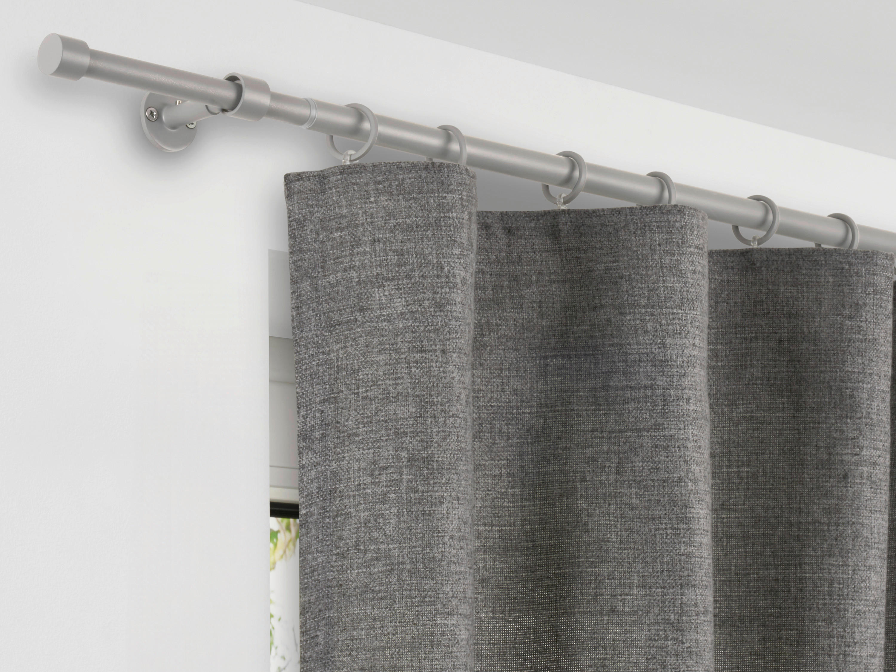 ondeco Stilgarnituren Cool-Gray Metall L: ca. 280 cm ausziehbar von ca. 160 bis 280 cm 1.0 Läufe Teleskopgarnitur_2in1 - Cool-Gray (280,00cm) - ondeco
