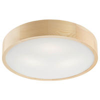 Lamkur Deckenleuchte EVELINE 38056 kiefer Glas Holz H/L: ca. 8x47 cm E27 3 Brennstellen Eveline - kiefer (47,00cm) - Lamkur