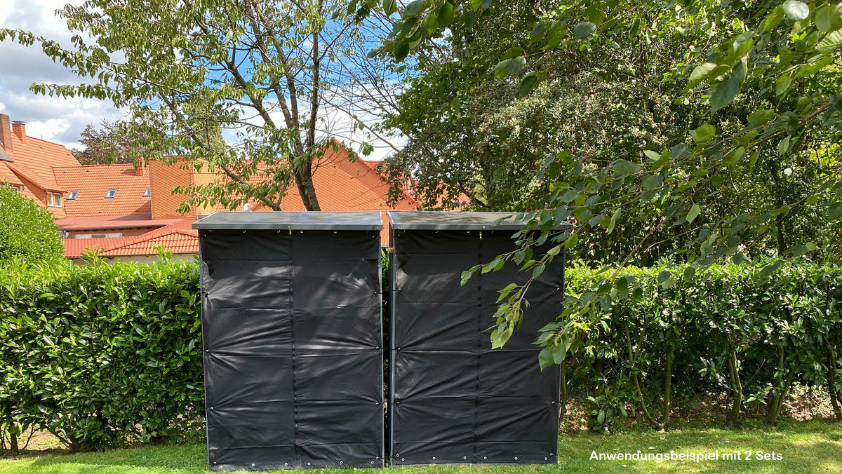 Grasekamp Schutzhülle für Kaminholzunterstand schwarz Polyester-Mischgewebe B/H/L: ca. 70x203x200 cm Schutzhüllen_Kaminholzunterstand - schwarz (200,00/70,00/203,00cm) - Grasekamp