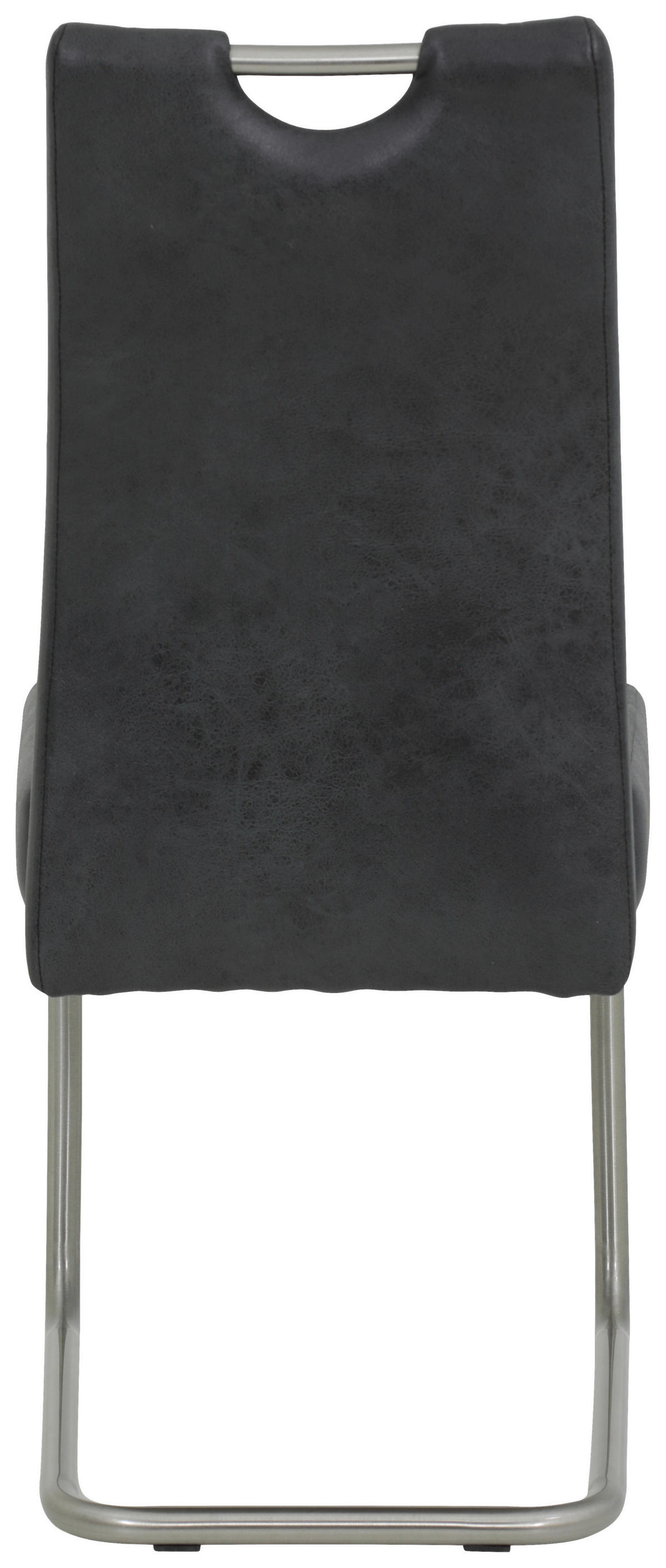 Schwingstuhl Sophie 2er Set anthrazit Vintage Microfaser B/H/T: ca. 43x99x58 cm Sophie 2er Set - anthrazit/Edelstahl (43,00/99,00/58,00cm) - Hela