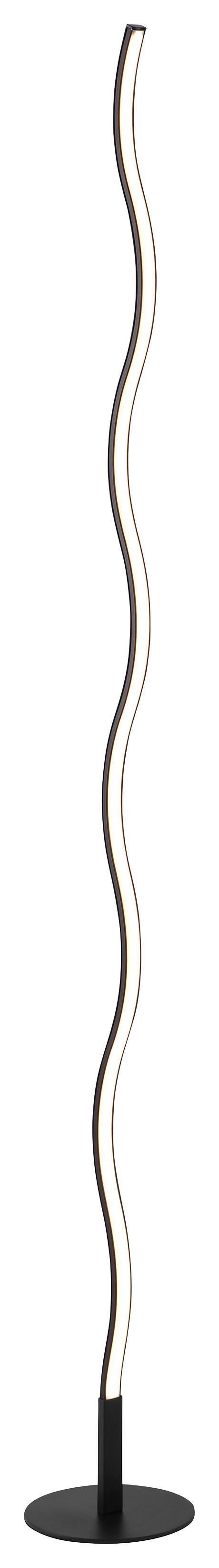 Just Light Stehleuchte 15168-18 schwarz Kunststoff Metall H: ca. 120 cm LED-Stehleuchte_Wave - schwarz (120,00cm) - Just Light