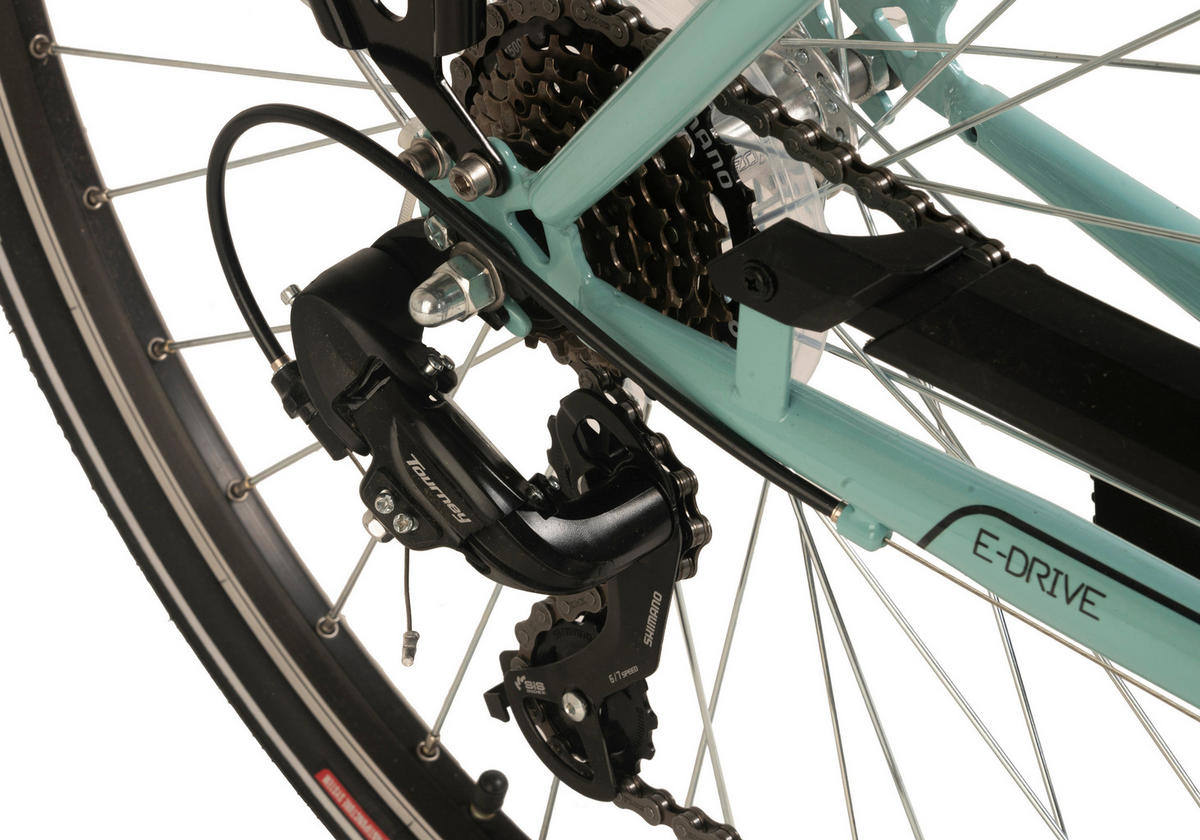 Hollandia City E-Bike Lido 335E 28 Zoll Rahmenhöhe 49 cm 9 Gänge türkis türkis ca. 250 W ca. 36 V ca. 28 Zoll Lido - türkis - Hollandia