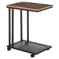 Beistelltisch 833-606 schwarz walnuss B/H/T: ca. 51x65x36 cm 833-606 - schwarz/walnuss (51,00/65,00/36,00cm) - HOMCOM