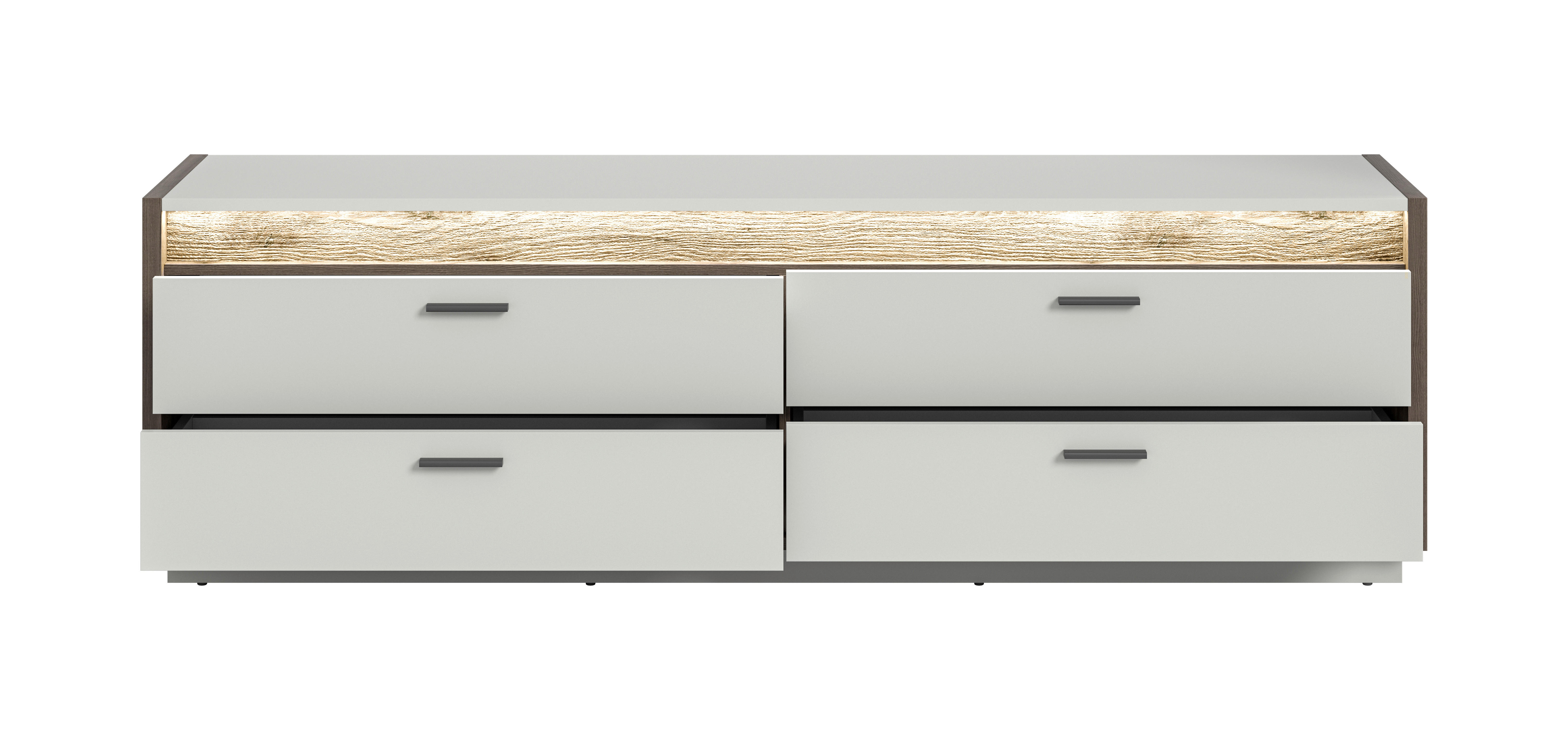 Lowboard Falcona Nox Oak Nachbildung hellgrau B/H/T: ca. 58x187x43 cm Falcona - hellgrau (58,00/187,00/43,00cm) - xonox.home
