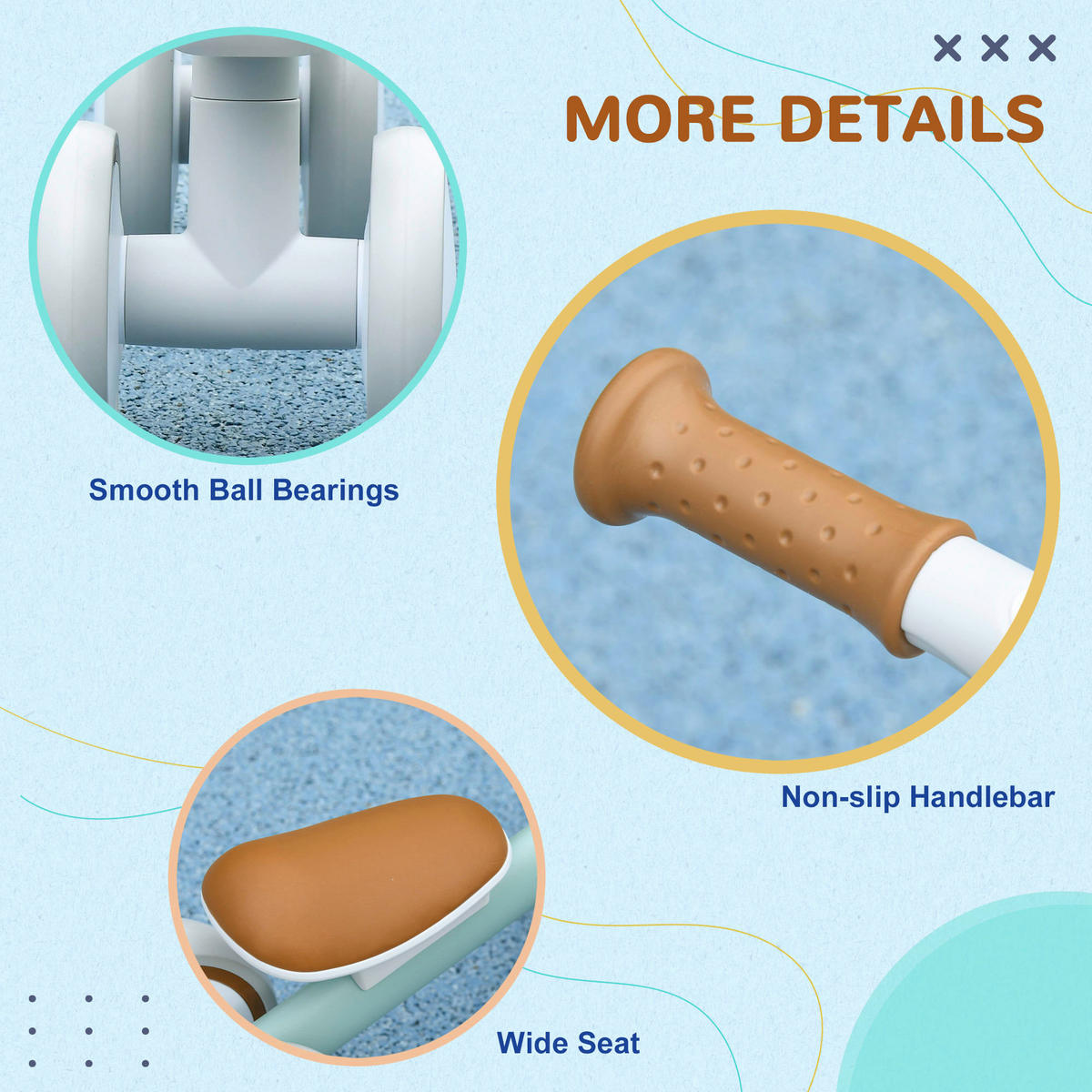 AIYAPLAY Kinderlaufrad weiß B/H/L: ca. 27x39x56 cm Kinderlaufrad - weiß/grün (56,00/27,00/39,00cm) - AIYAPLAY