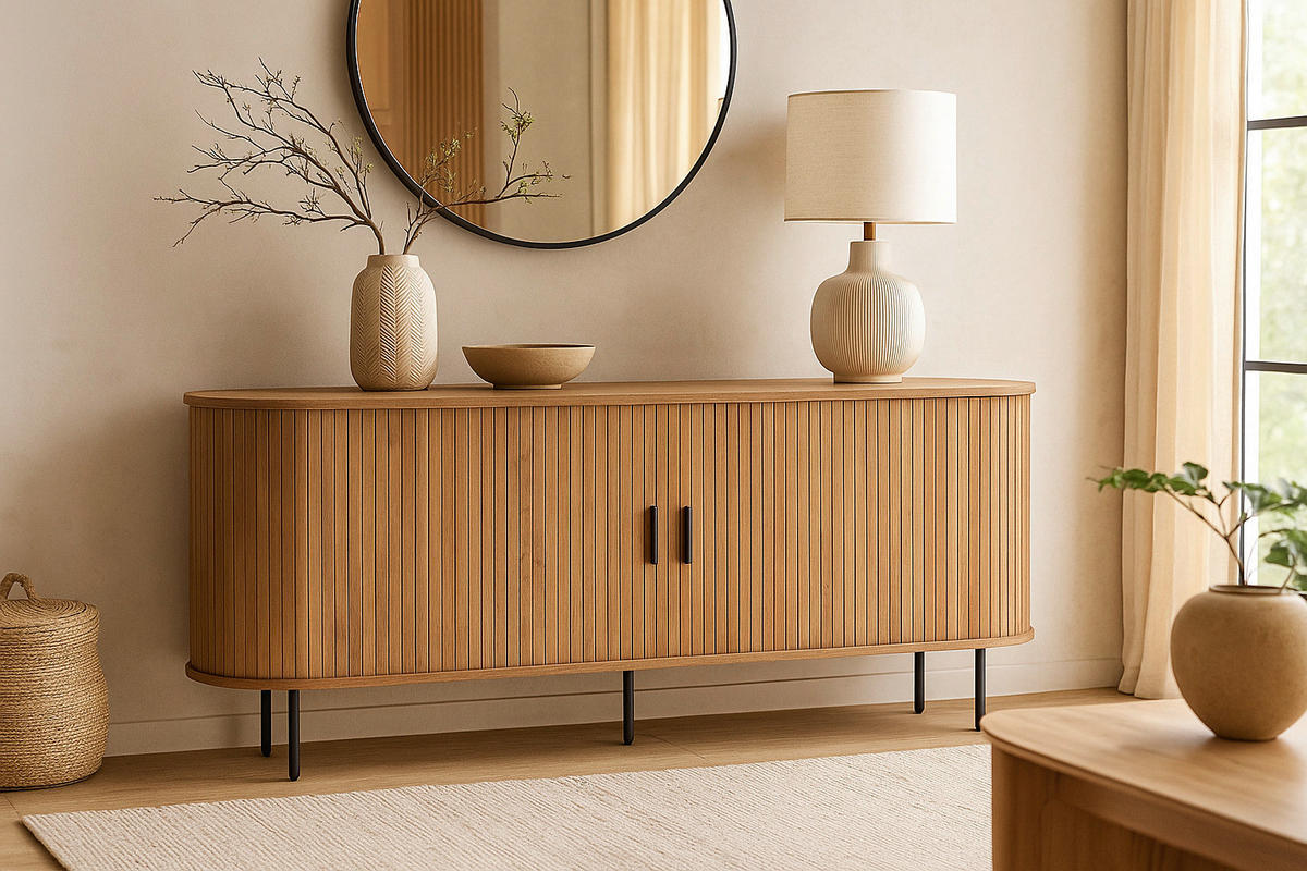 Kommode SELVA Eiche Sonoma Nachbildung B/H/T: ca. 180x76x40 cm SELVA - Eiche (180,00/76,00/40,00cm) - WIPMEB