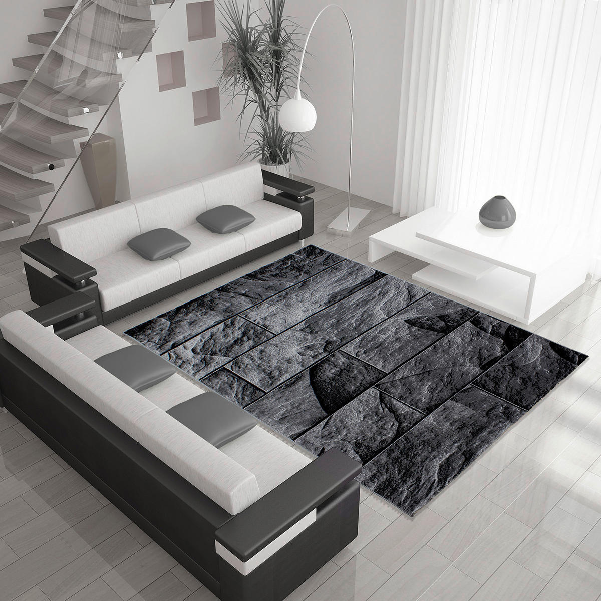 Ayyildiz Teppich PARMA schwarz B/L: ca. 200x290 cm PARMA - schwarz (200,00/290,00cm) - Ayyildiz