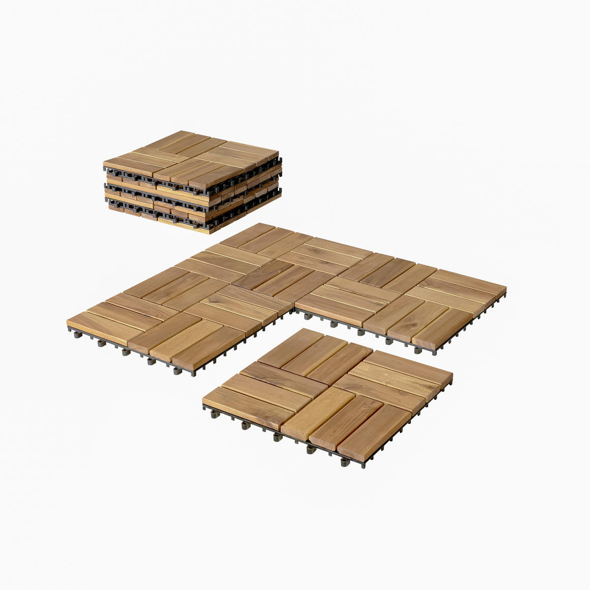 POCOline Terrassenfliese Akazie Akazie B/L: ca. 30x30 cm Akazie - Akazie (30,00/30,00/2,40cm) - POCOline